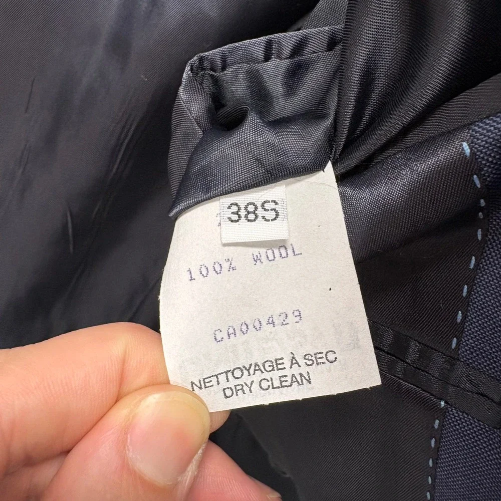 Peter Millar Mens 38S Blue 100% Wool Two Button Blazer Sport Coat Made in Canada